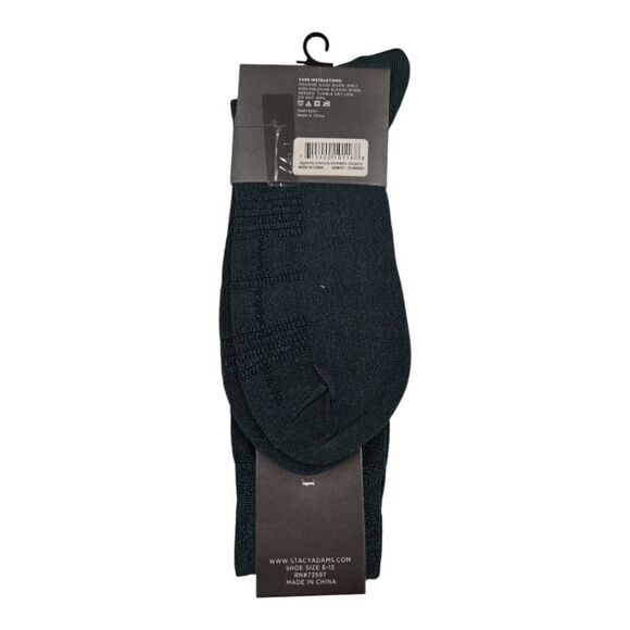 MEN'S STACY ADAMS SILKY DRESS SOCKS. BASIC COLORS. - Picture 3 of 4